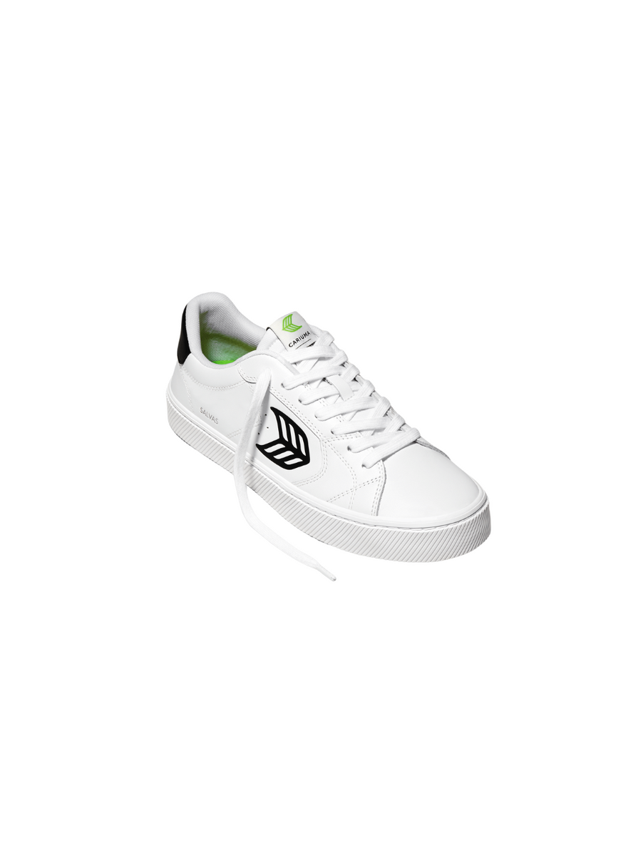 SALVAS White/Black Leather Sneaker