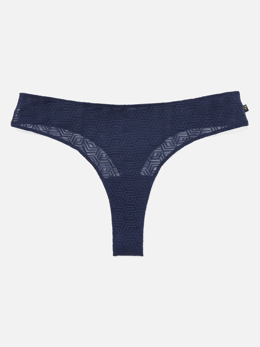 Barely There Thong - Midnight Navy